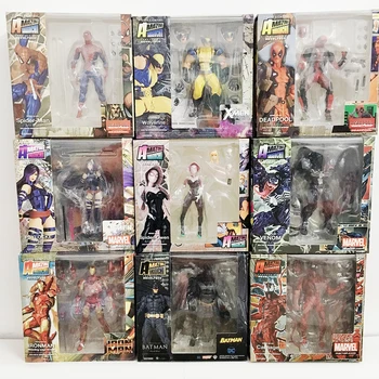 

Revoltech Action Figure Marvel Gambit Deathstroke Wolverine Venom Captain America Batman Gwen Iron Spider Man Action Figure Toys