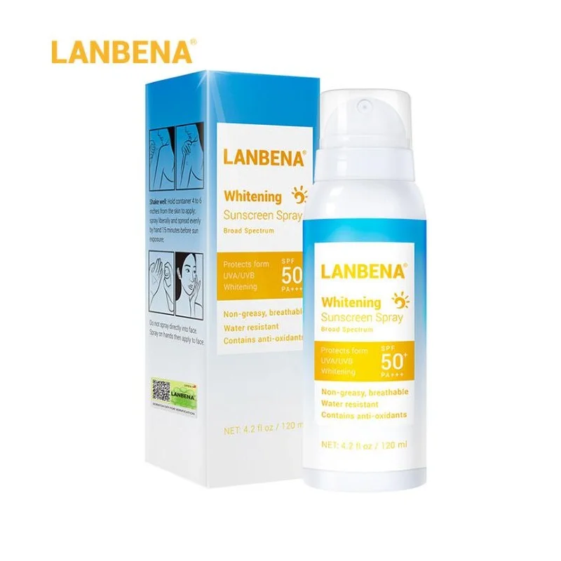 LANBENA 120 мл Солнцезащитный Крем Осветляющий спрей солнцезащитный крем дышащий эффективно против радиации водяной освежающий нежирный