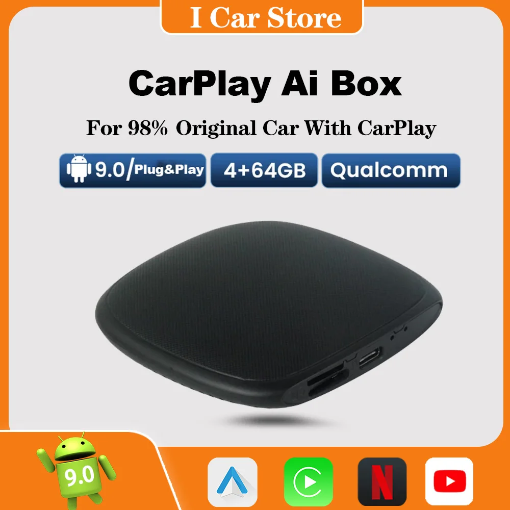 Беспроводной автомобильный адаптер Carplay Ai Box UX999 Pro мультимедийная магнитола на