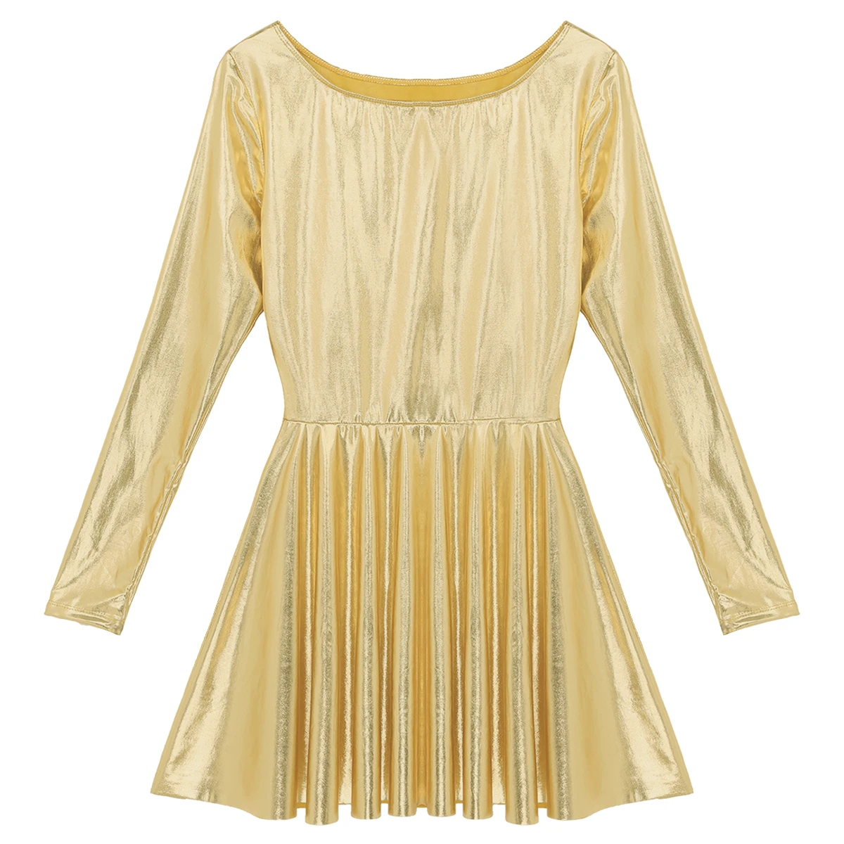 Горячее женское блестящее платье Wet Look Vestidos с глубоким вырезом и длинными рукавами, однотонное ТРАПЕЦИЕВИДНОЕ ПЛАТЬЕ, эротическое вязаное платье с открытыми плечами