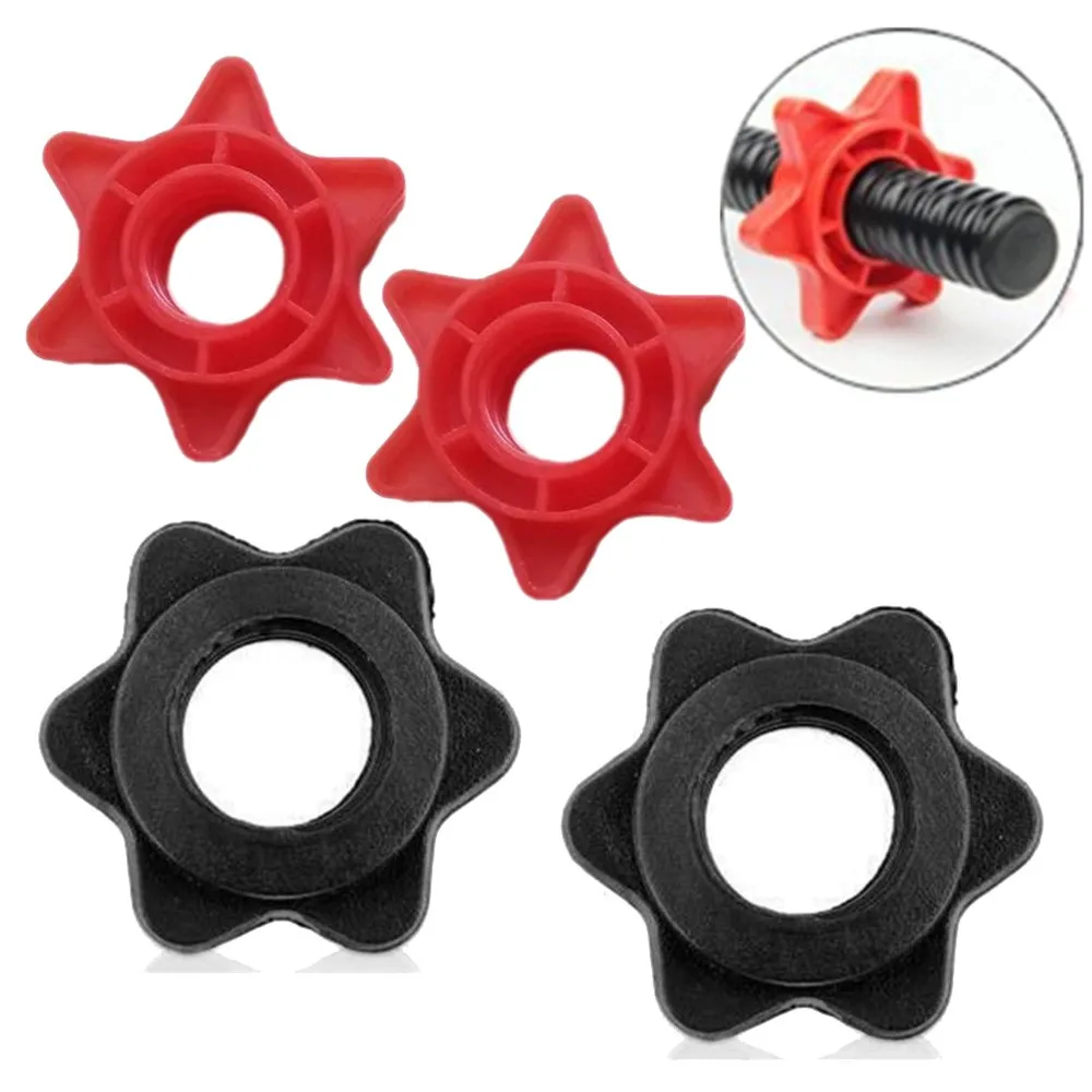 Weight Lifting Accessories 1pair Weight Check Nut Barbell Bar Clips Spin Lock Screw 25.4mm Dumbbell Spinlock Collars