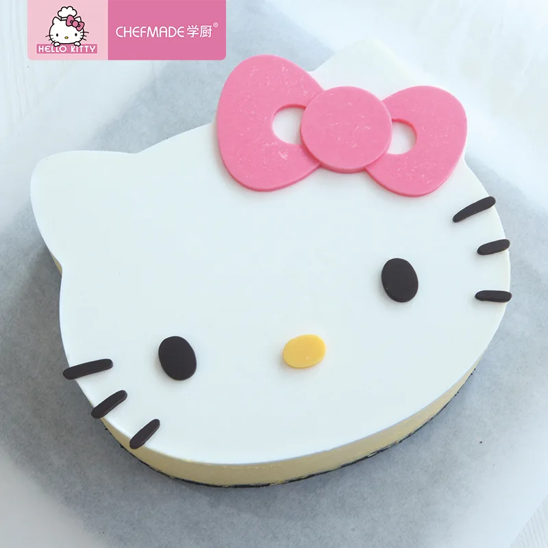 Рисунок «hello Kitty» нержавеющая сталь 4/6/8 дюймовый повышение мусс кольцо Тирамису форма для чизкейка, комплект из трех предметов