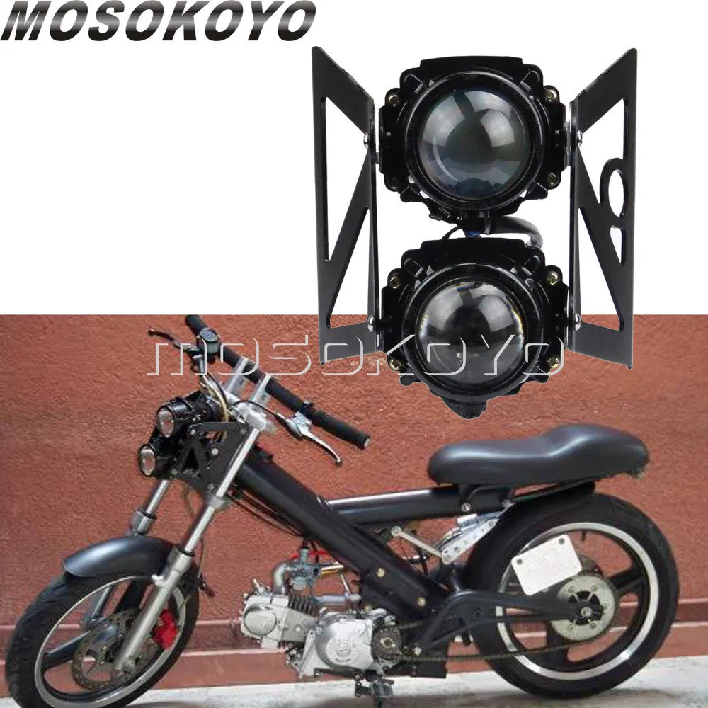 Фара для мотоциклов двойной прожектор скутеров передняя ходовая фара с