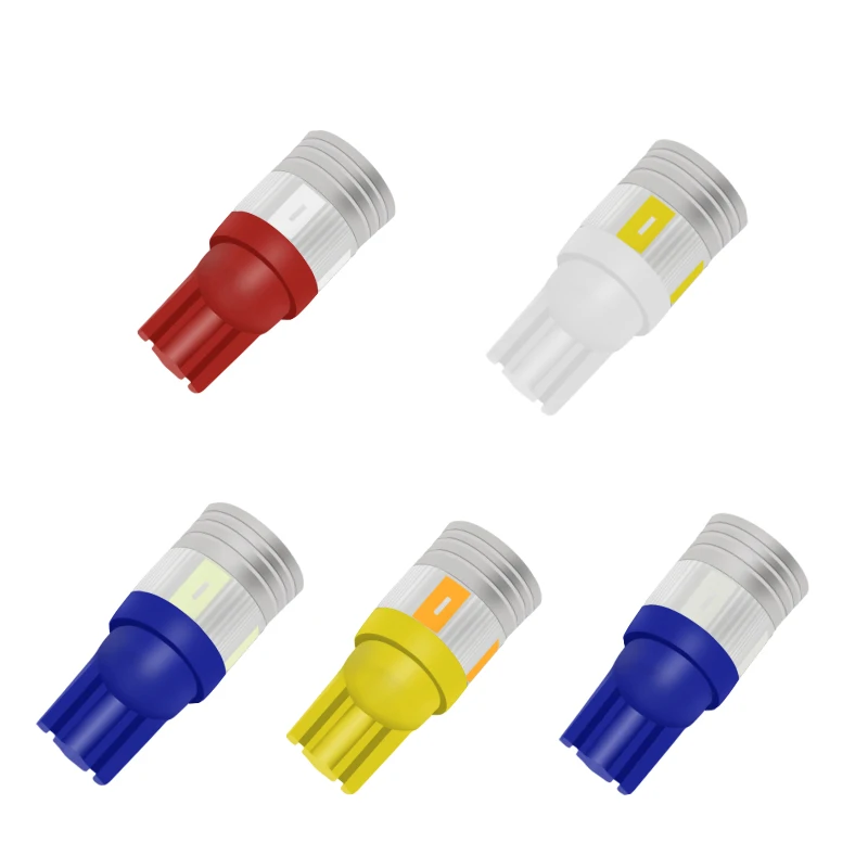 1pcs T10 Super Bright 6 SMD 5630 LED Projector Lens Auto Wedge Lamp WY5W W5W 6SMD 5730 LED Car Marker Lights Parking Bulb DC 12V