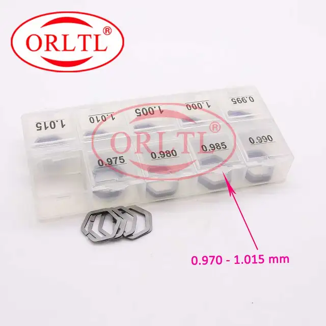 ORLTL Piezo B61 şimler için 50 adet Siemens enjektör contaları boyutu 0.970 1.015mm enjektör memesi ayar yıkayıcı doğruluk 0.005mm