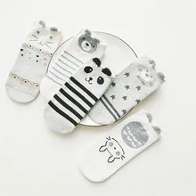 Рекомендуем! Женские Носки короткие 5 пар/лот, сезон весна-лето-осень, милые куртки для девочек и хлопчатобумажные, с мультипликационными персонажами носок дамы и с квадратным носком для женщин арт Носки