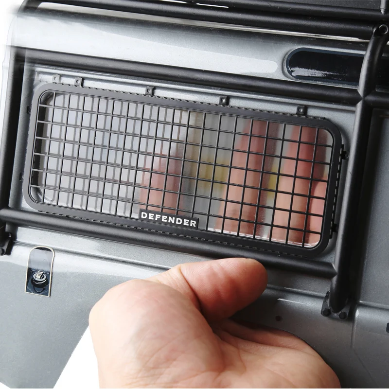 

1Set Side Window Net Rear Side Windows Mesh Stainless Steel Tailgate Window Mesh for 1:10 Landrover Defender Rock Crawler RC Car
