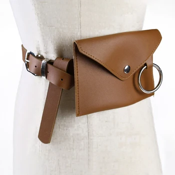 

2019 Fanny Pack Women Waist Bag Belt Ring Leather Cell Phone Purse Fashion Luxury Design For Female Envelope Chest Bag