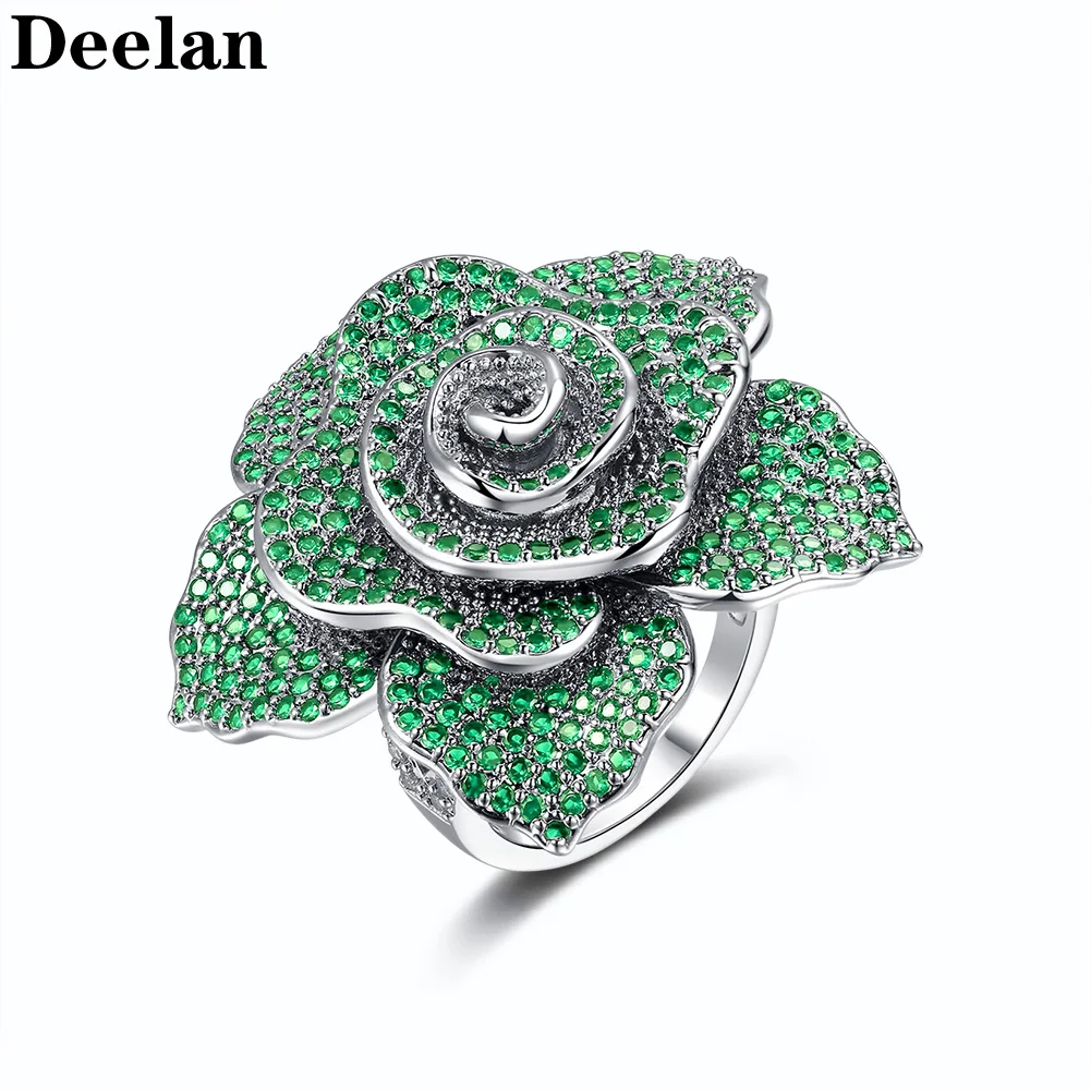 Deelan, новые модные кольца для женщин, обручальные кольца, ювелирные изделия, специальное предложение, горячая Распродажа, обручальное цветочное кольцо 11 ноября