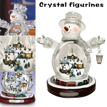 

Paintings-Wonderland Express-Masterpiece Edition Crystal Snowman Figurines QP2