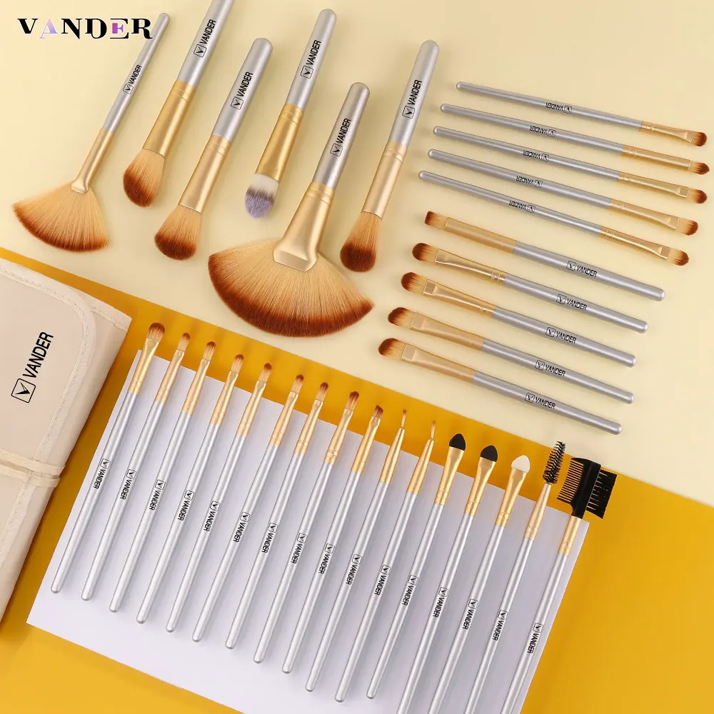 

VANDER 32 pcs Makeup Brushes Set Makeup Brush Soft Nylon Bristles Foundation Blending Blush Concealer Cosmetic Brushes with Bag