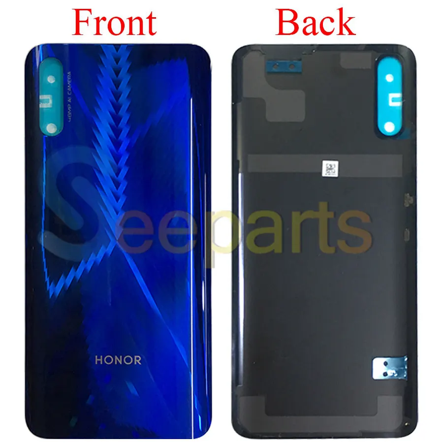 Задний стеклянный чехол-панель для huawei Honor 9X, задняя крышка для батареи, стеклянная крышка, сменный корпус для Honor 9X