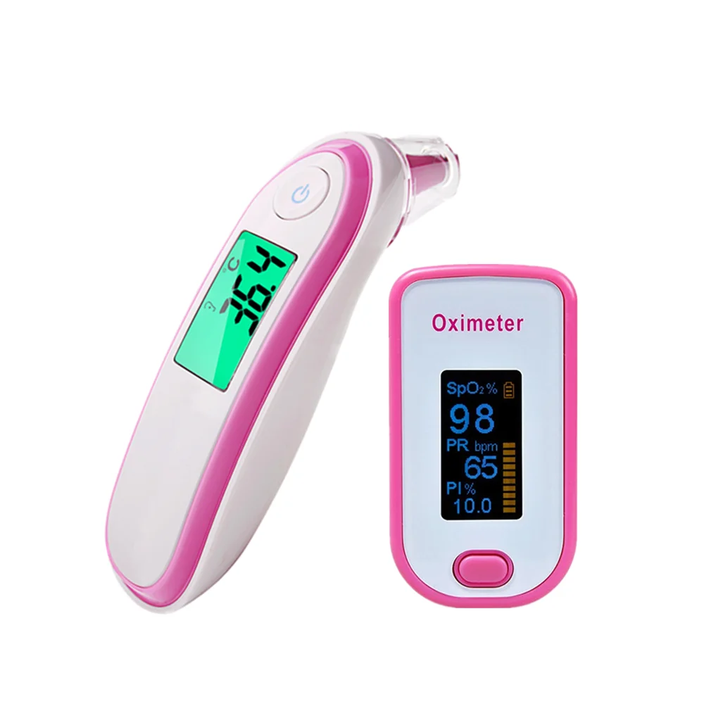 Loodom Пальчиковый пульсоксиметр, ушной термометр, Цифровой Детский инфракрасный термометр, для детей и взрослых, oximetro de dedo, ЖК-термометр, цифра