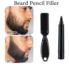 Mustache Repair Shape Beard Moustache Eyebrows Beard Growth Pencil Natural Hair Grower Fast Camouflage Beard Filler Pen
