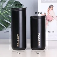 350ml/500ml Double Stainless Steel 304 Coffee Mug Leak-Proof Thermos Mug Travel Thermal Cup Thermosmug Water Bottle For Gifts 6