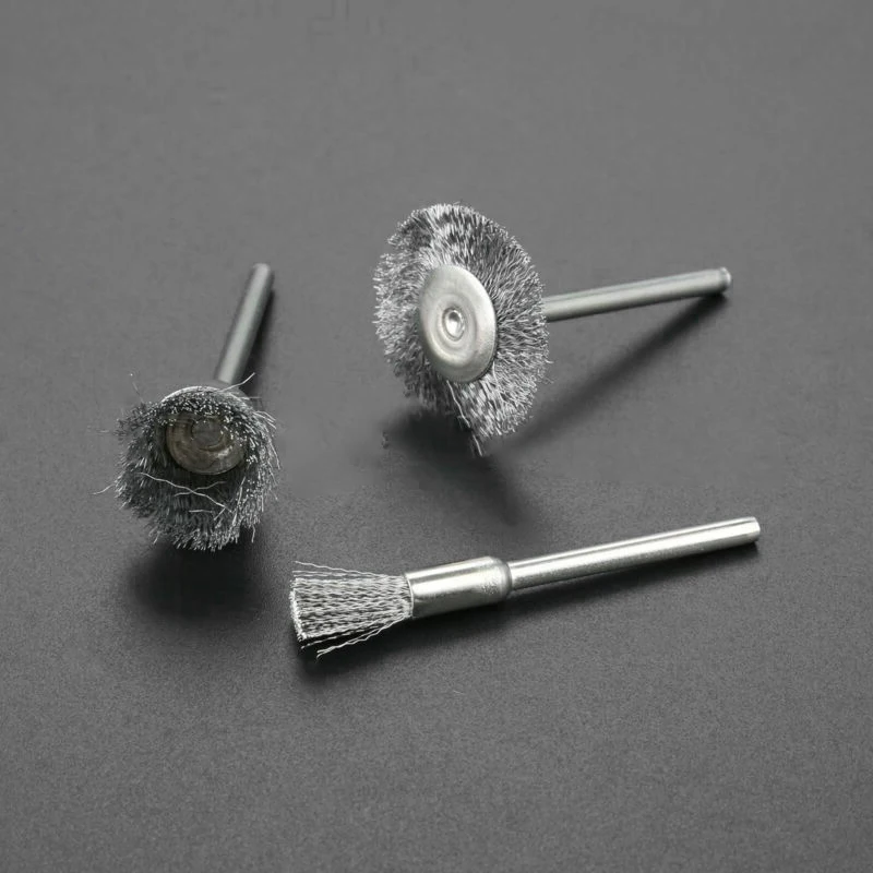 60 шт щетки колеса Электрические шлифовальные деревообрабатывающий инструмент 3 мм хвостовик Запчасти