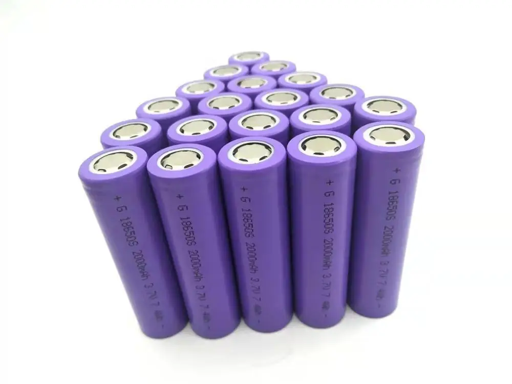 

7PCS/lot 18650 Rechargeable battery batteries 2000 mah 3.7V Li-ion Actual capacity 2000mah for power bank flashlight vtc5 batt