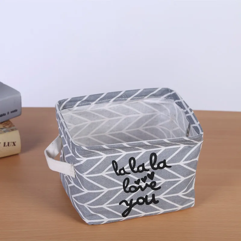 Нордическая настольная корзина для хранения Милая коробка для хранения игрушек швейная Косметика корзина Домашний Органайзер для белья сумка грязная корзина для одежды - Цвет: Gray Arrow -S