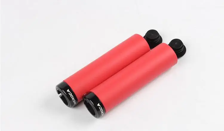 red MEROCA MTB велосипедная Запираемая Силиконовая ручка 22,2*130 мм Руль Лента Ультралегкая амортизирующая силиконовая велосипедная ручка набор - Цвет: red