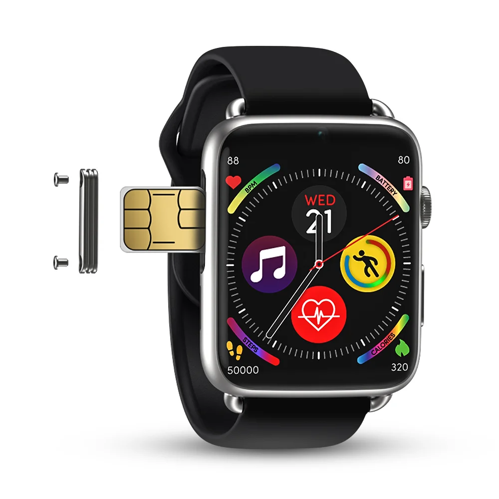 Najtaniej LETINE DM20 4G inteligentny zegarek 3GB + 32GB 1.88 calowy ekran IPS Android 7.1 GPS Wifi 780Mah li bateria Smartwatch PK iwatch 4 W34