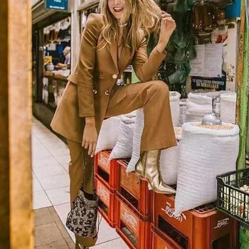 

Two piece set women elegant suits 2019 fashion ladies blazer suit set autumn-winter female chic slim jackets sets girls clothes