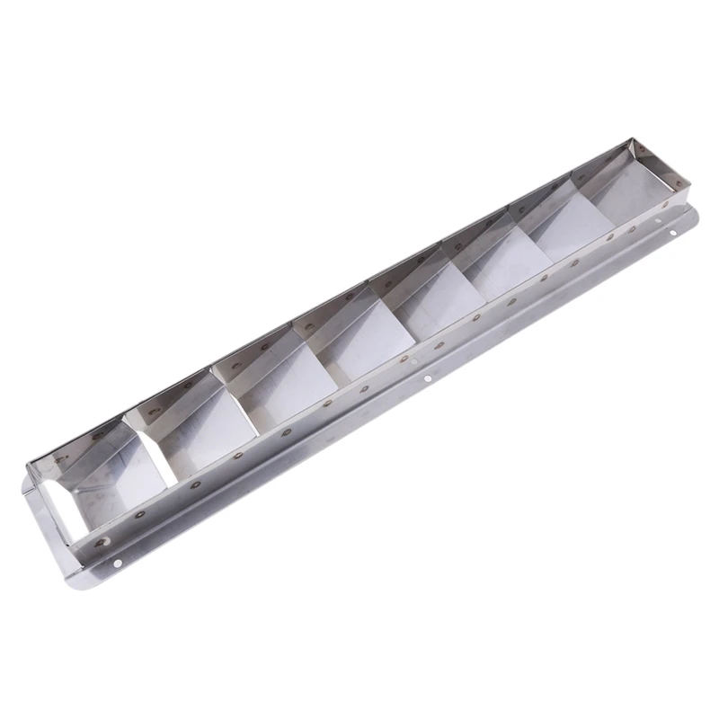 2Pcs Stainless Steel Marine Boat Louver Air Vent 8 Slots Ventilation 427Mm