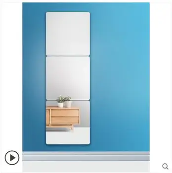 

Soft Mirror Sticker Self Adhesive Wall Sticker Mirror Acrylic Toilet Home Bedroom Glass Wall Sticker