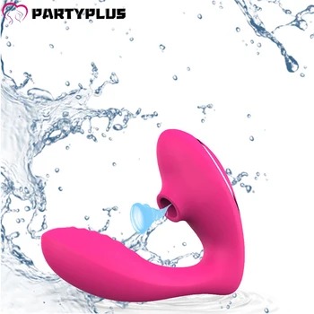 

G Spot Clitoris Sucker Dildo Vibrator Protable Wearable Sucking Vagina Massager Clit Stimulation Oral Adult Sex Toys for Women