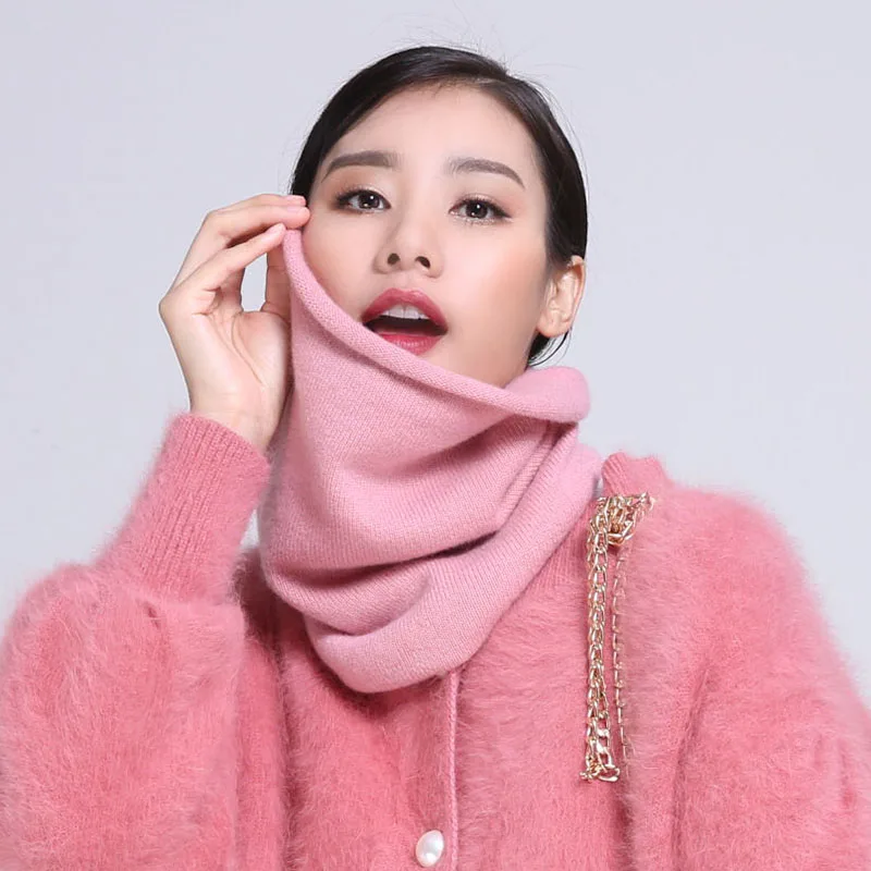 Уличные зимние утолщенные Теплые 100% кашемировые шарфы для шеи велосипедные