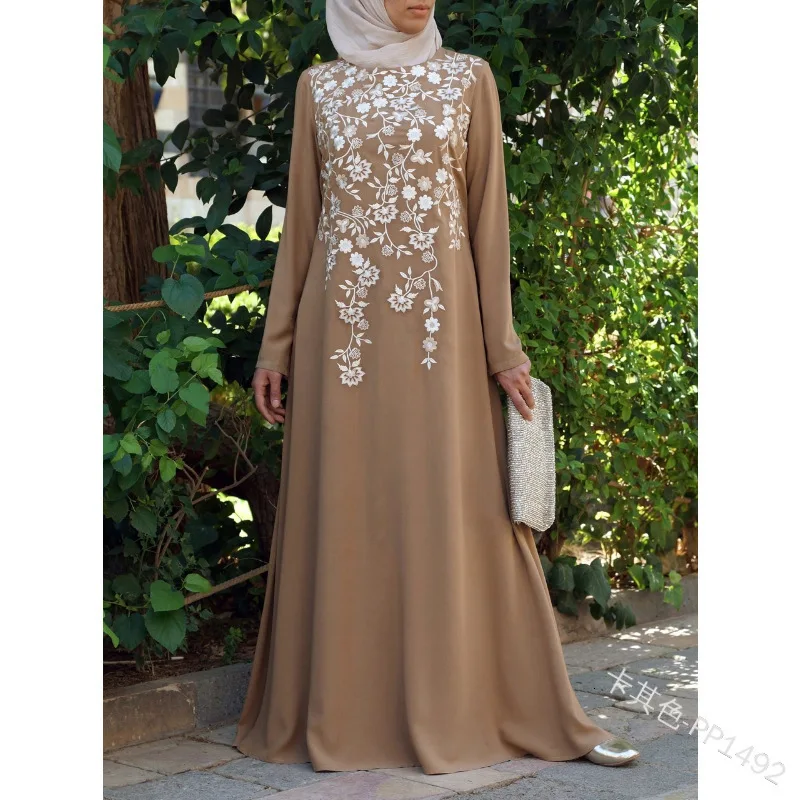 Элегантный мусульманский цветочный принт abaya Макси платье вечерние платья кардиган-кимоно с длинным халаты Jubah Ближнего Востока Рамазан Исламская