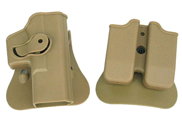 IMI ОБОРОНЫ Полимер Сохранение Roto правшей кобура для пистолета Подходит GLOCK 17/19/22/31 и двойной подсумок для охоты на открытом воздухе