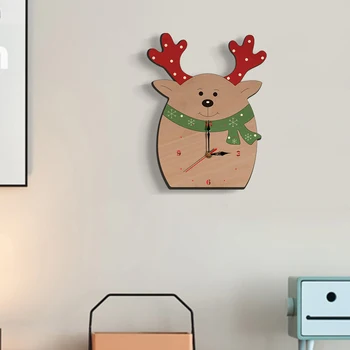 

Explosion style creative cartoon christmas wall clock living room home decoration christmas elk decoration clock