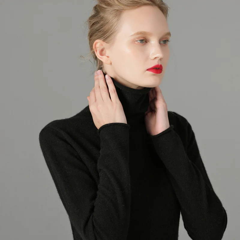 Turtleneck Women Sweaters 2020 Autumn Winter Sweater Knitted Pullover Long Sleeve Woman Sweaters Tops Soft Jumper Pull Femme