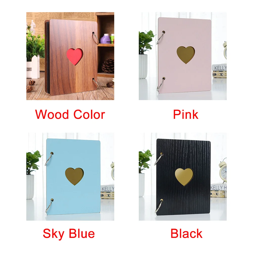 6 Inch Photo Album Anniversary Baby Growth Record Love Heart DIY Craft Photo Album Commemorative Travel Gifts Scrapbook Decor Wo