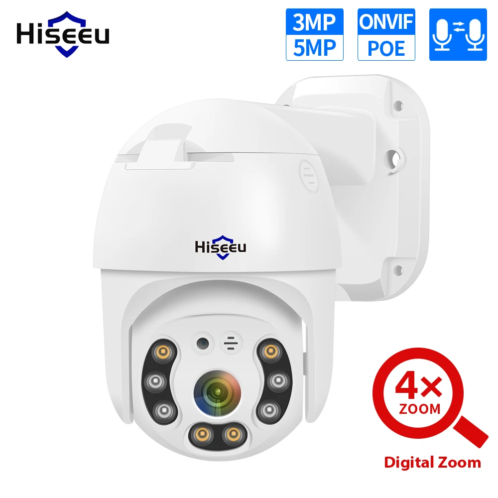 Hiseeu 屋外監視カメラptzip Wifi Hd 3mp 防水4倍デジタルズーム 2つのオーディオ 顔検出 Onvifプロトコル Aliexpress セキュリティ プロテクション
