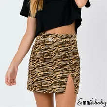 Прямая мини-юбка с принтом зебры и леопарда, одежда, новая летняя мода Harajuku, высокая талия, тонкие женские юбки, одежда