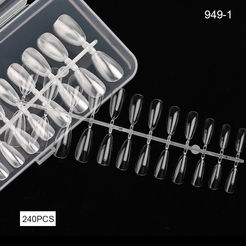 HNUIX 240pcs Long Coffin False Nails Ballerina Nail Tips Full Cover Acrylic Clear Nails Natural False Nails For Gel Nails tool HNUIX 240pcs Long Coffin False Nails Ballerina Nail Tips Full Cover Acrylic Clear Nails Natural False Nails For Gel Nails tool