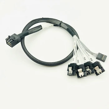 

Internal HD Mini SAS Cable Reverse Cord Motherboard 4x SATA to SFF-8643 Backplane Cable for Server Reverse Cable Fan Out Cables