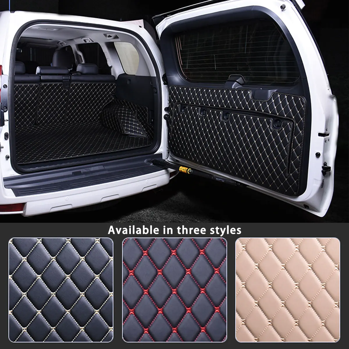 

Cargo Rear Trunk Tailgate Tail Gate Door Mat Cover Floor Carpet Mud Pad Kick Tray For Toyota Land Cruiser Prado 150 2010 - 2018