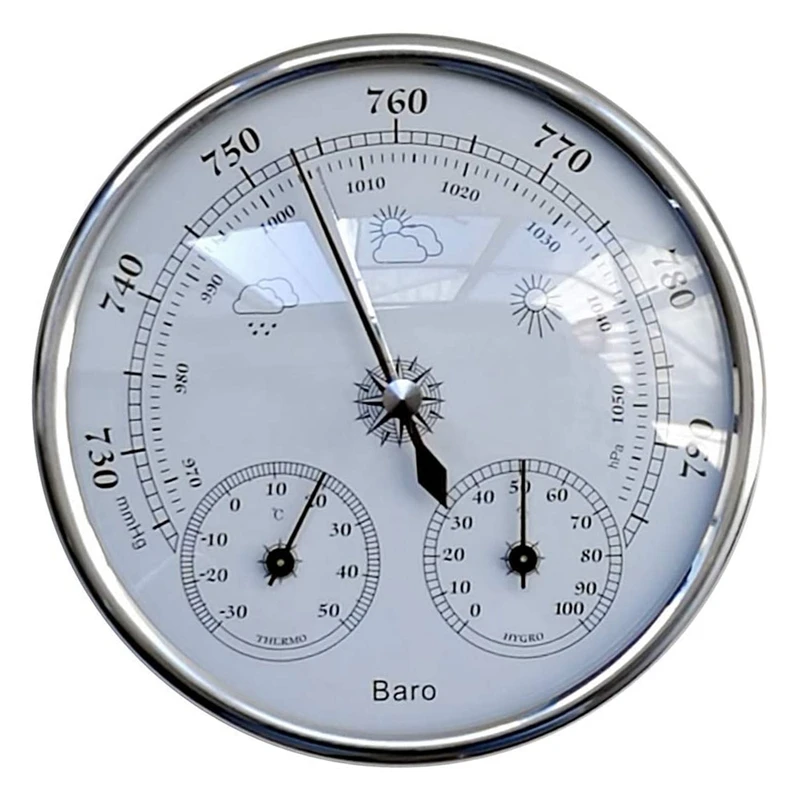 Montaje en pared haushaltsbarometer termómetro higrómetro estación meteorológica colgar