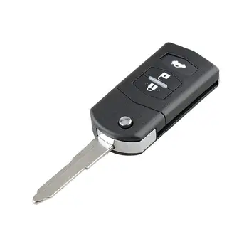 

3 Button for MAZDA 2 3 6 RX8 MX5 FLIP REMOTE KEY FOB CASE WITH BLADE "WITH LOGO"