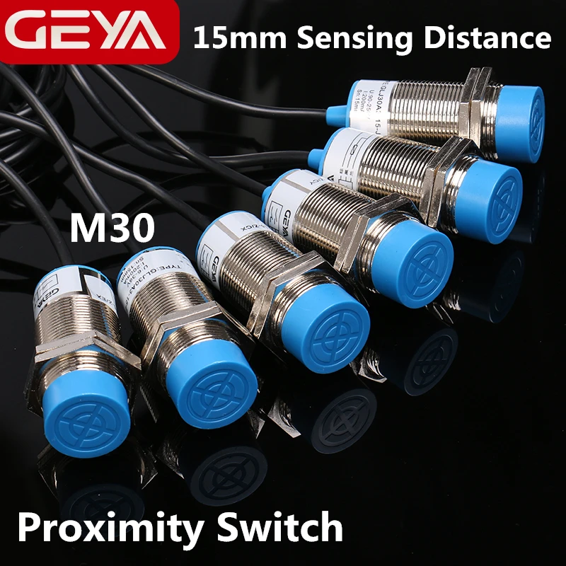 GEYA 15 мм датчик расстояния датчик приближения NPN PNP Постоянный ток 10-30 в датчик приближения DC 2 провода 3 провода 4 провода без NC m30винт Размер