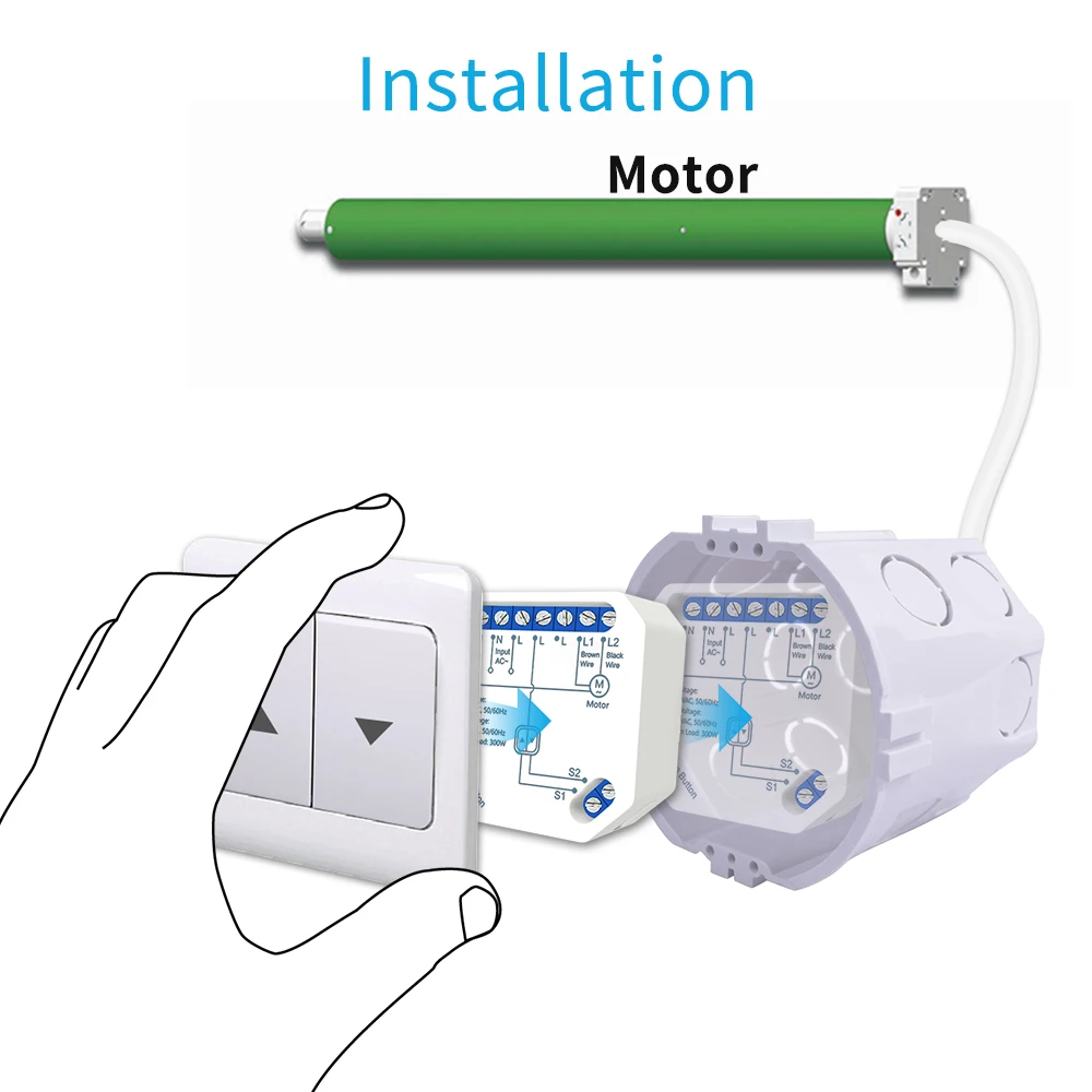 Tuya – Module de relais WiFi intelligent pour rideaux, commutateur sans fil ue, 4 canaux jusqu'à 30m