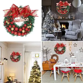 

Christmas Kids Gifts Wreath Window Front Door Decoration Ornaments Bell Artificial Wreath Christmas Decorations Balls Toys