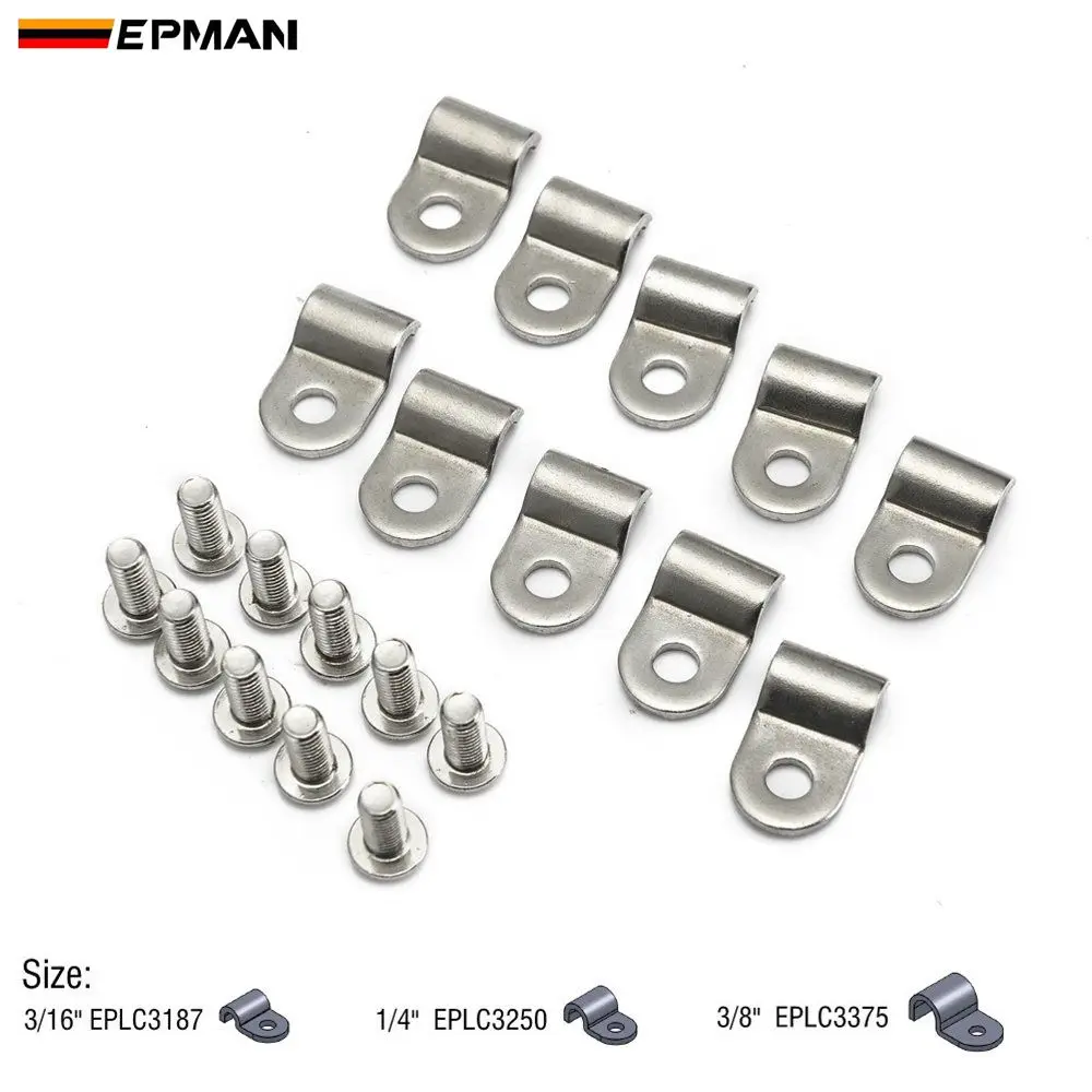EPMAN Однолинейный зажим для топливной линии зажимы 3/8 &quot 3/16&quot и 1/4 &quotSS 1 упаковка