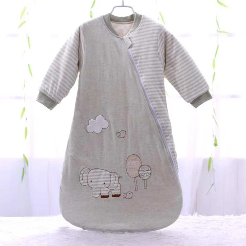 Детский спальный мешок с длинными рукавами для новорожденных, спальный мешок 72*40 см, комбинезон-Пижама для младенцев 0-12 месяцев, детский спальный мешок