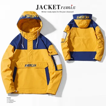 

CNUUIKOOEK Men's Jacket Winter New Trend Multi-pocket Casual Loose Jacket Men's Windbreaker Jackets Hip Hop Streetwear Jacket