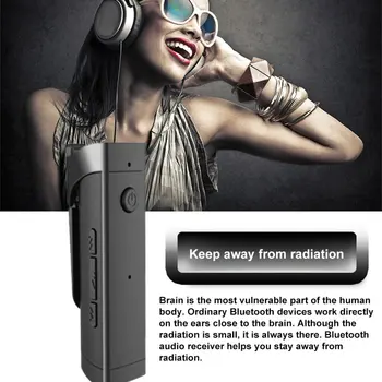 

new Lavalier Wireless Audio Receiver 3.5Mm Interface Wireless Audio 4.2 Adapter Plug And Play Long Battery Life