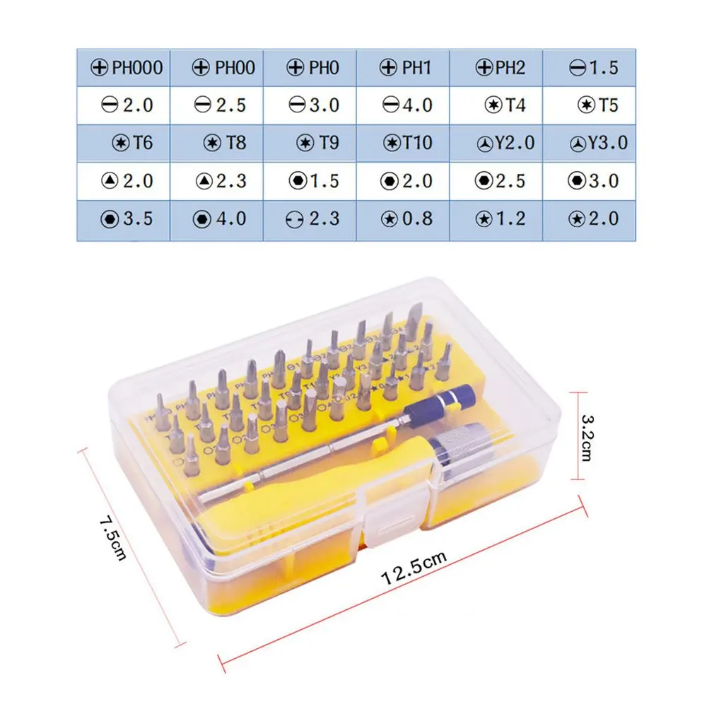 32 шт многоцелевой отвертка Набор бит для мобильного телефона компьютера ПК Ремонт Разборка части замена инструменты костюм