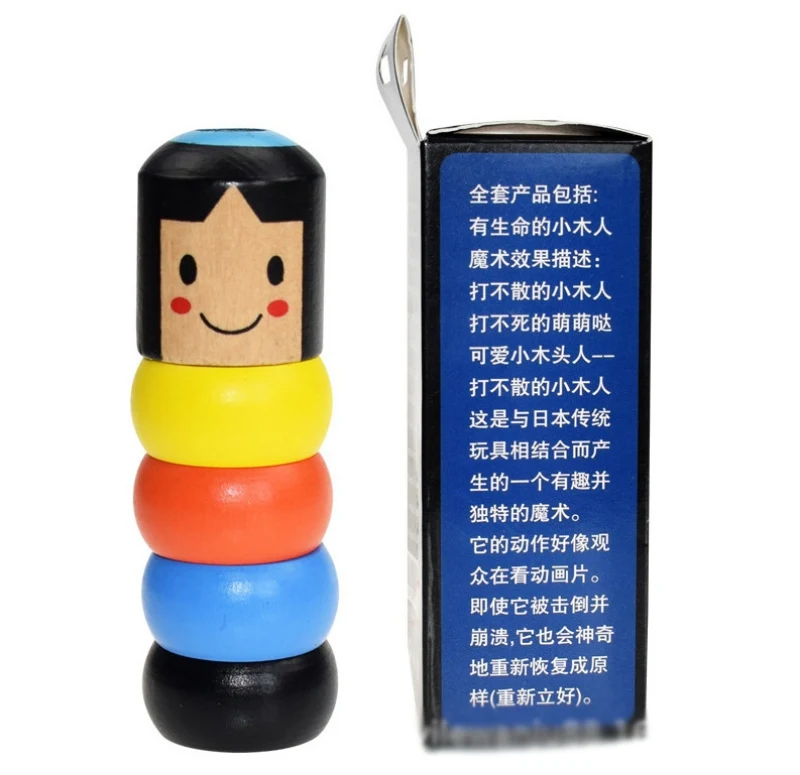 Novelty Magic Toys Funny Unbreakable Cartoon Doll Do Not Pour Out Toys Tumbler Obedient Wooden Decompression Toy Daruma Gift